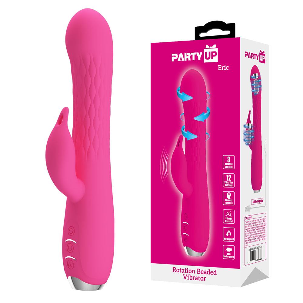 Party Up ERIC Rotating Beads Vibrator - Pink