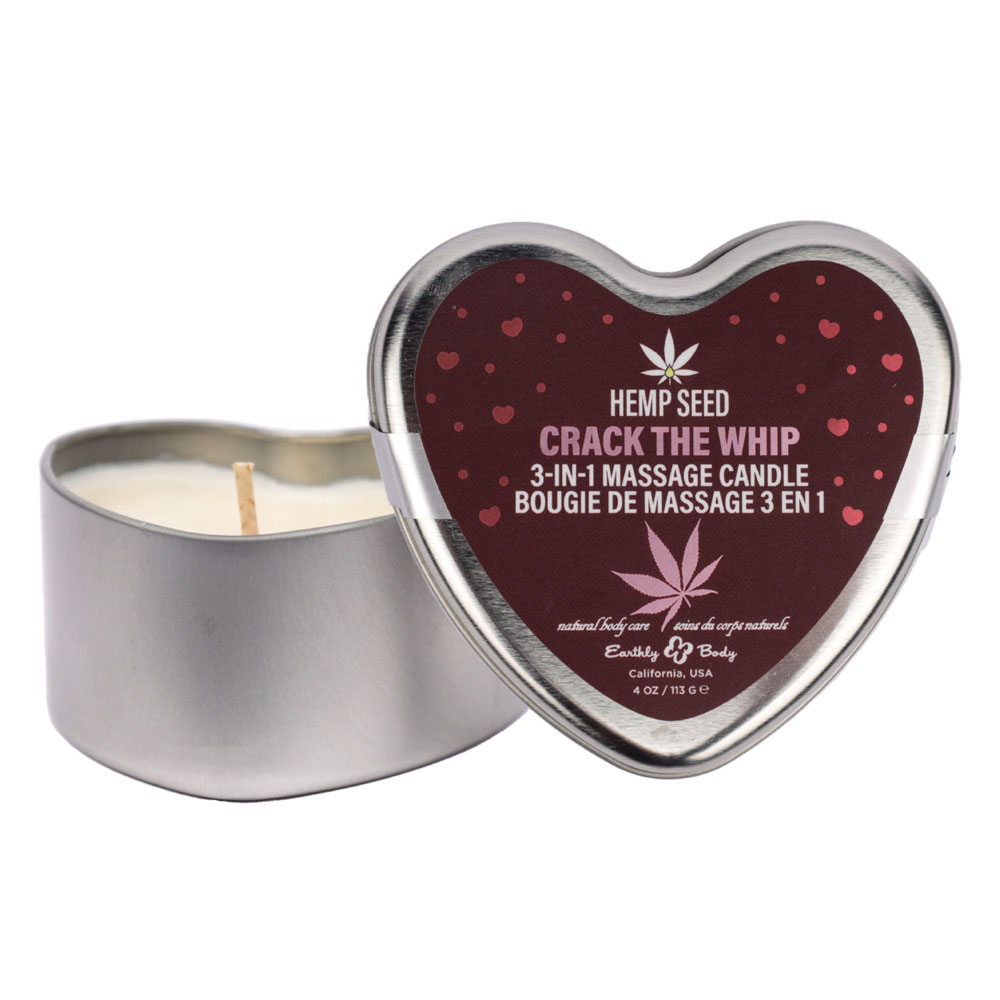 EB Hemp Seed 3 in 1 Massage Heart Candle - Crack The Whip