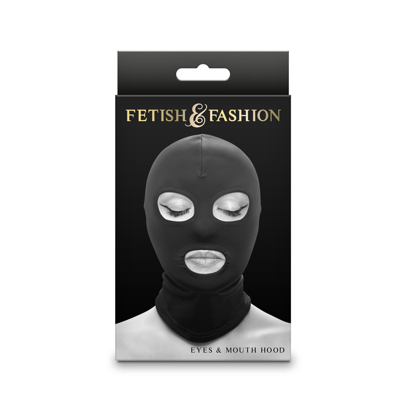 Fetish & Fashion - Eyes & Mouth Hood - Black