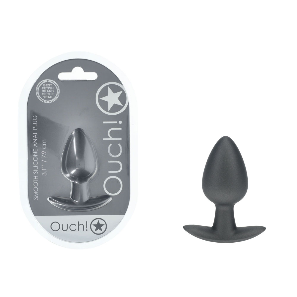 OUCH! Anal Plug - Medium - Gun Metal