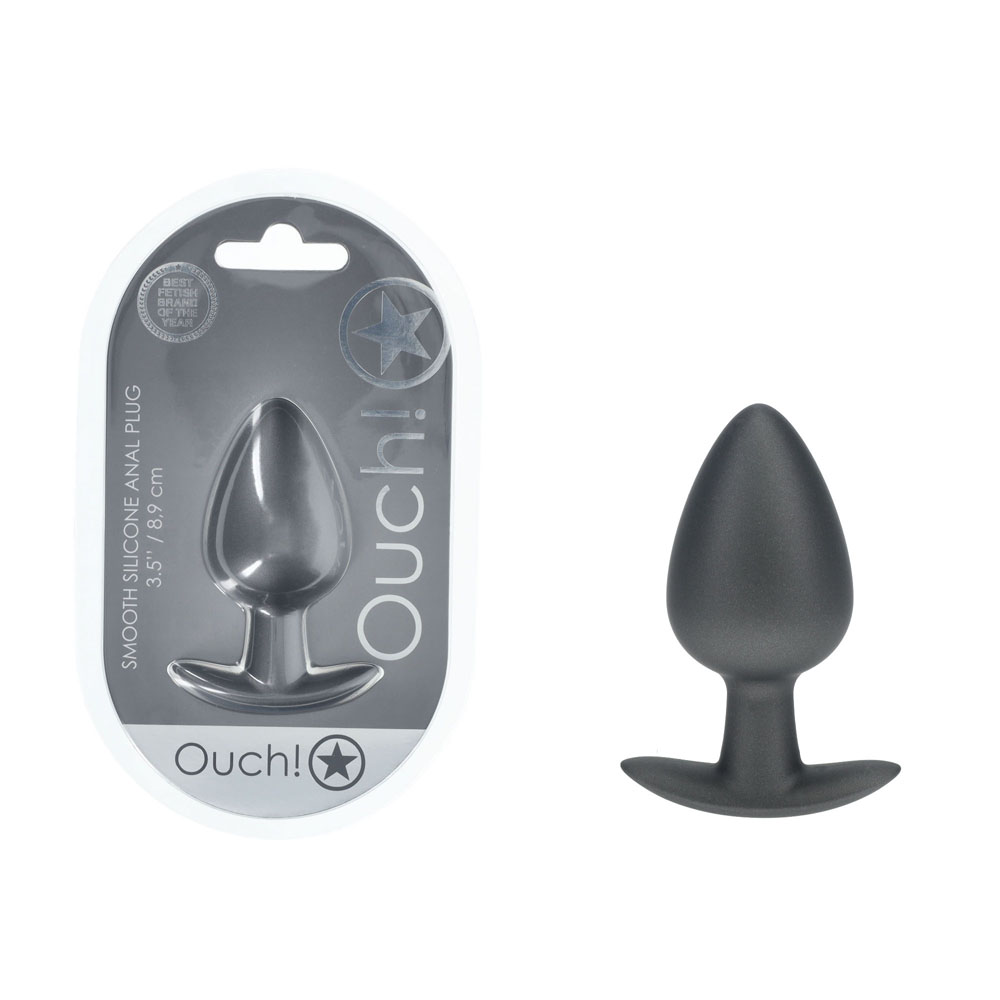 OUCH! Anal Plug - Large - Gun Metal