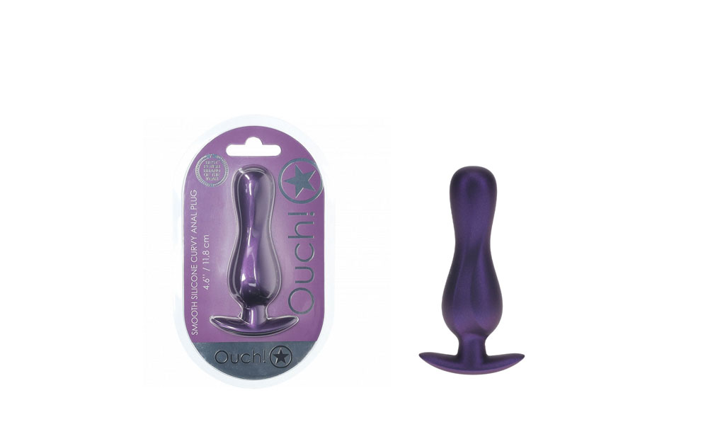 OUCH! Curvy Anal Plug - Metallic Purple