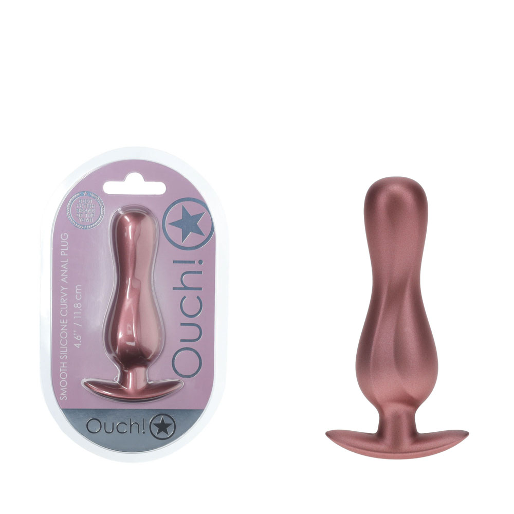 OUCH! Curvy Anal Plug - Rose Gold