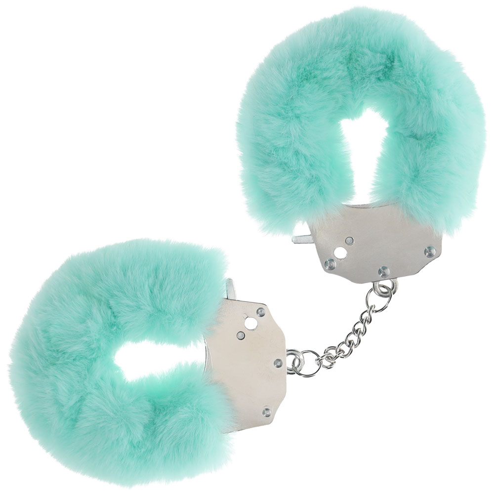 OUCH! Heavy-Duty Fluffy Cuffs - Powder Green