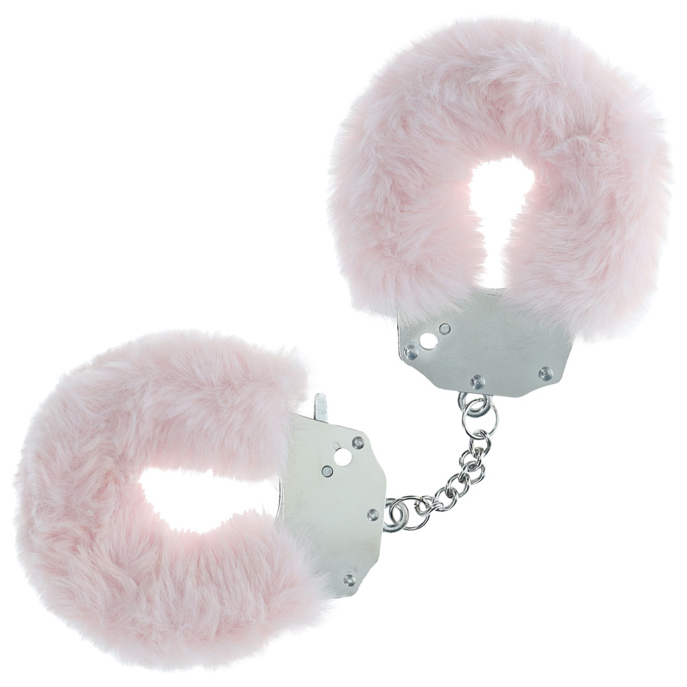 OUCH! Heavy-Duty Fluffy Cuffs - Powder Pink