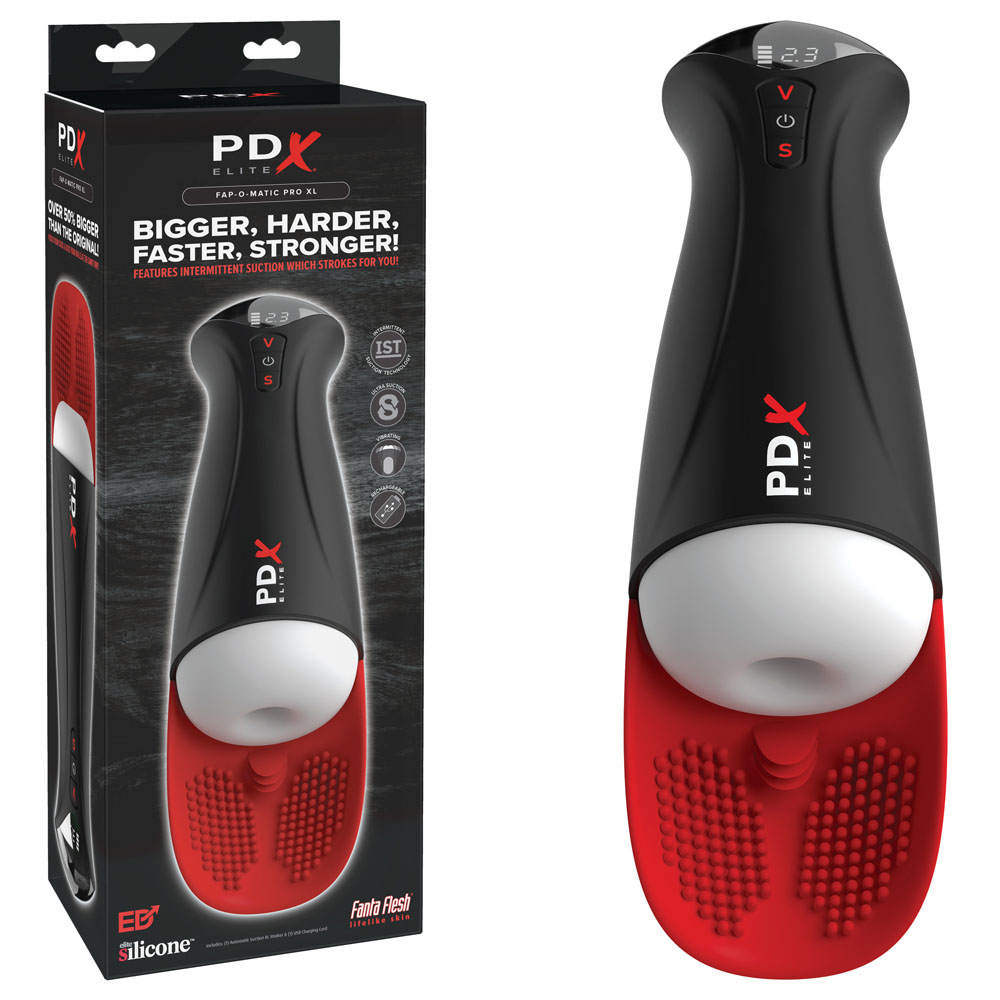 PDX Elite Fap-O-Matic Pro XL - White/Red